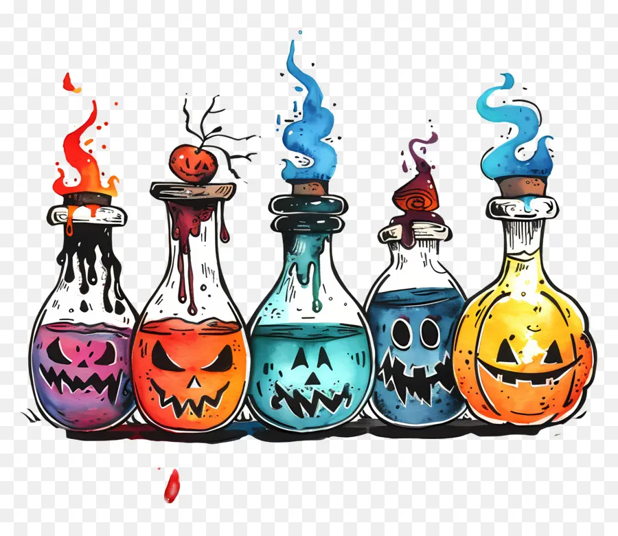 Frontera De Halloween，Pociones De Halloween PNG