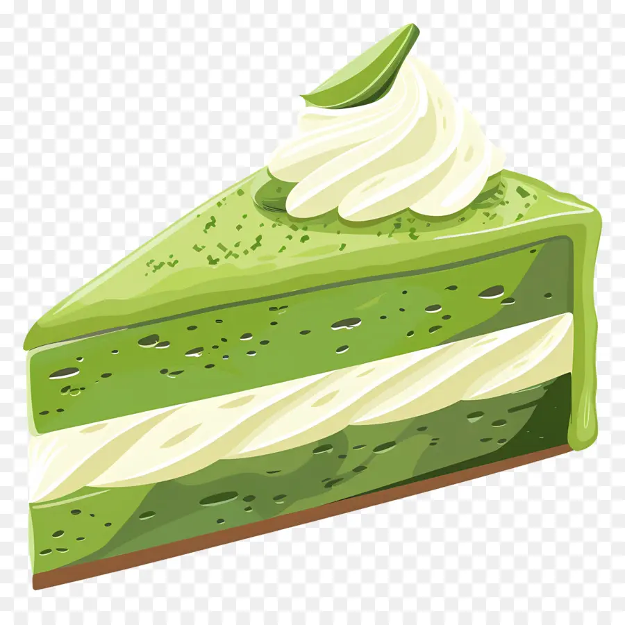 Pastel De Matcha，Pastel Verde PNG