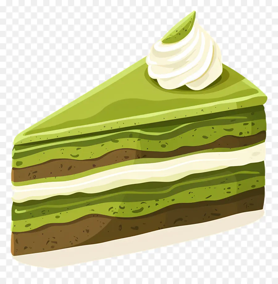 Pastel De Matcha，Pastel Verde PNG