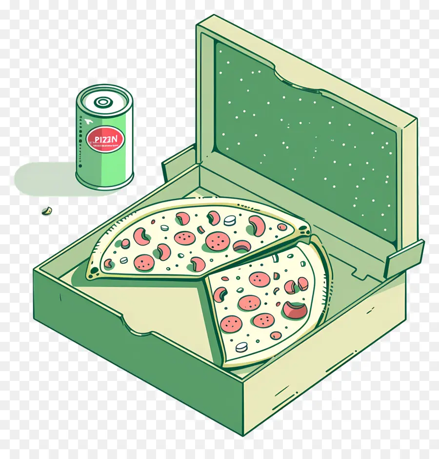 Caja De Pizza，Pizza Y Refresco PNG