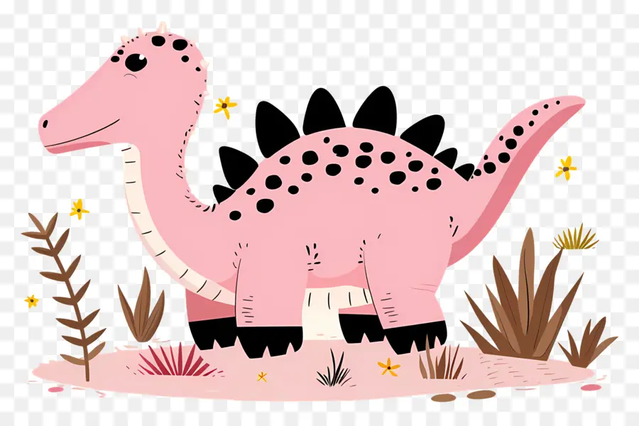 Dinosaurio De Dibujos Animados，Dinosaurio Rosa PNG