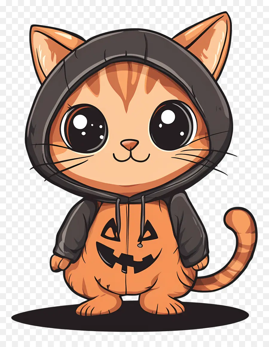 Gato Halloween，Lindo Gato PNG