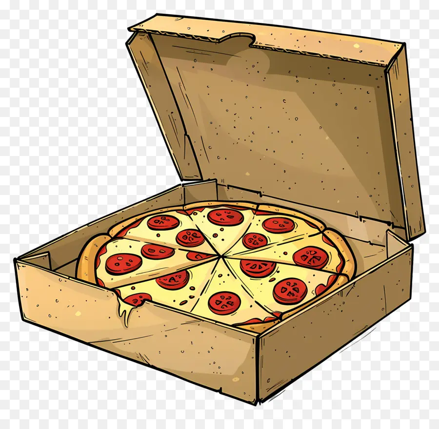 Caja De Pizza，Pizza En Caja PNG