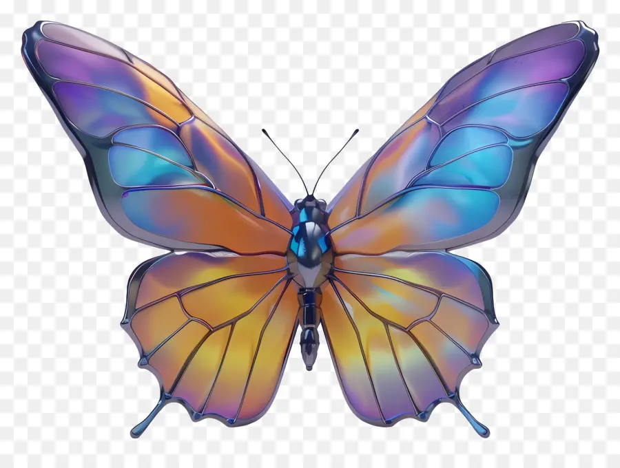 Mariposa Animada，Mariposa Colorida PNG