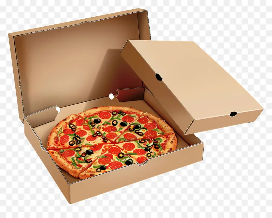 Caja De Pizza，Entrega PNG