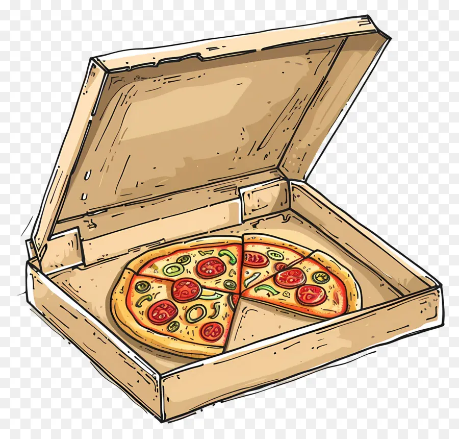 Caja De Pizza，Pizza PNG