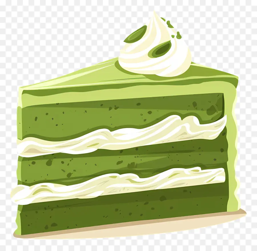 Pastel De Matcha，Pastel Verde PNG