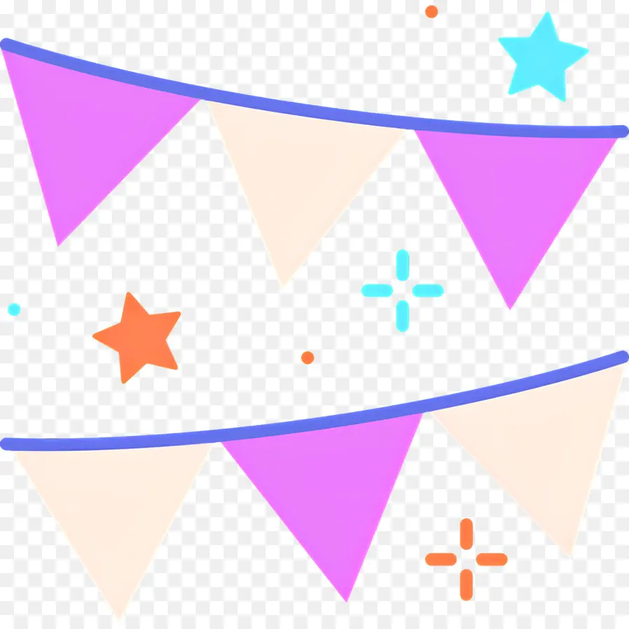 Bandera De Cumpleaños，Decoraciones De Fiesta PNG