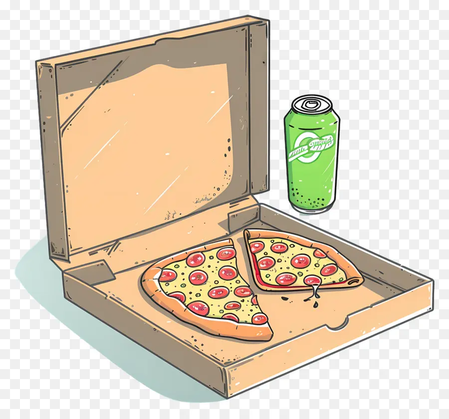 Caja De Pizza，Pizza Y Refresco PNG