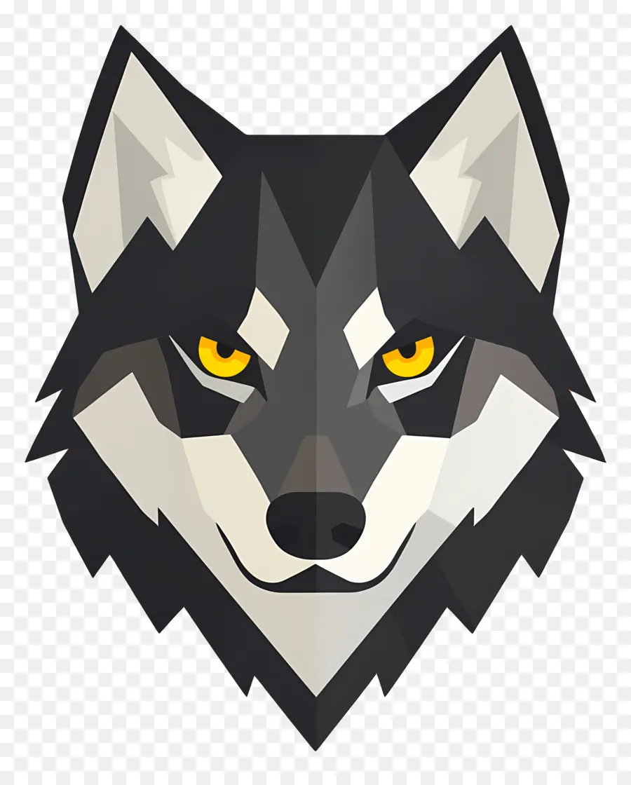 Cabeza De Lobo，Lobo Geométrico PNG