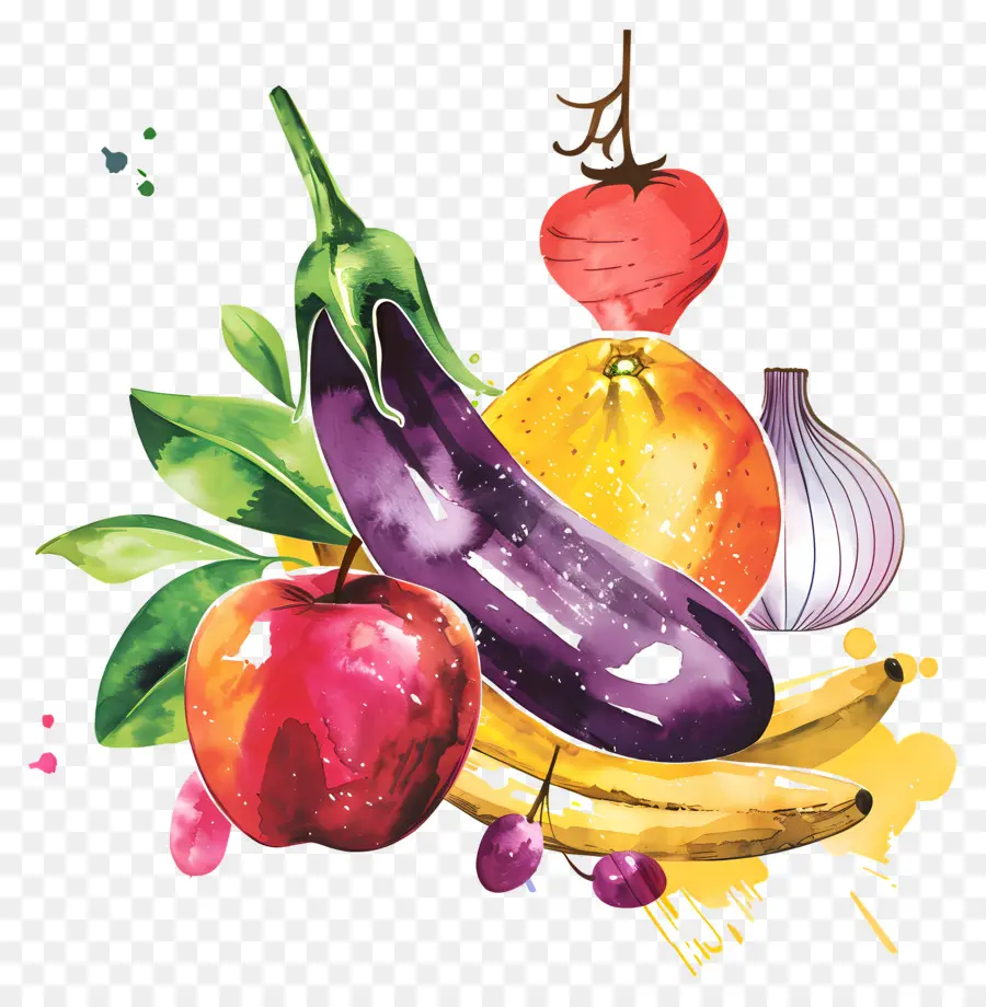 Verduras Y Frutas，Frutas Y Verduras PNG