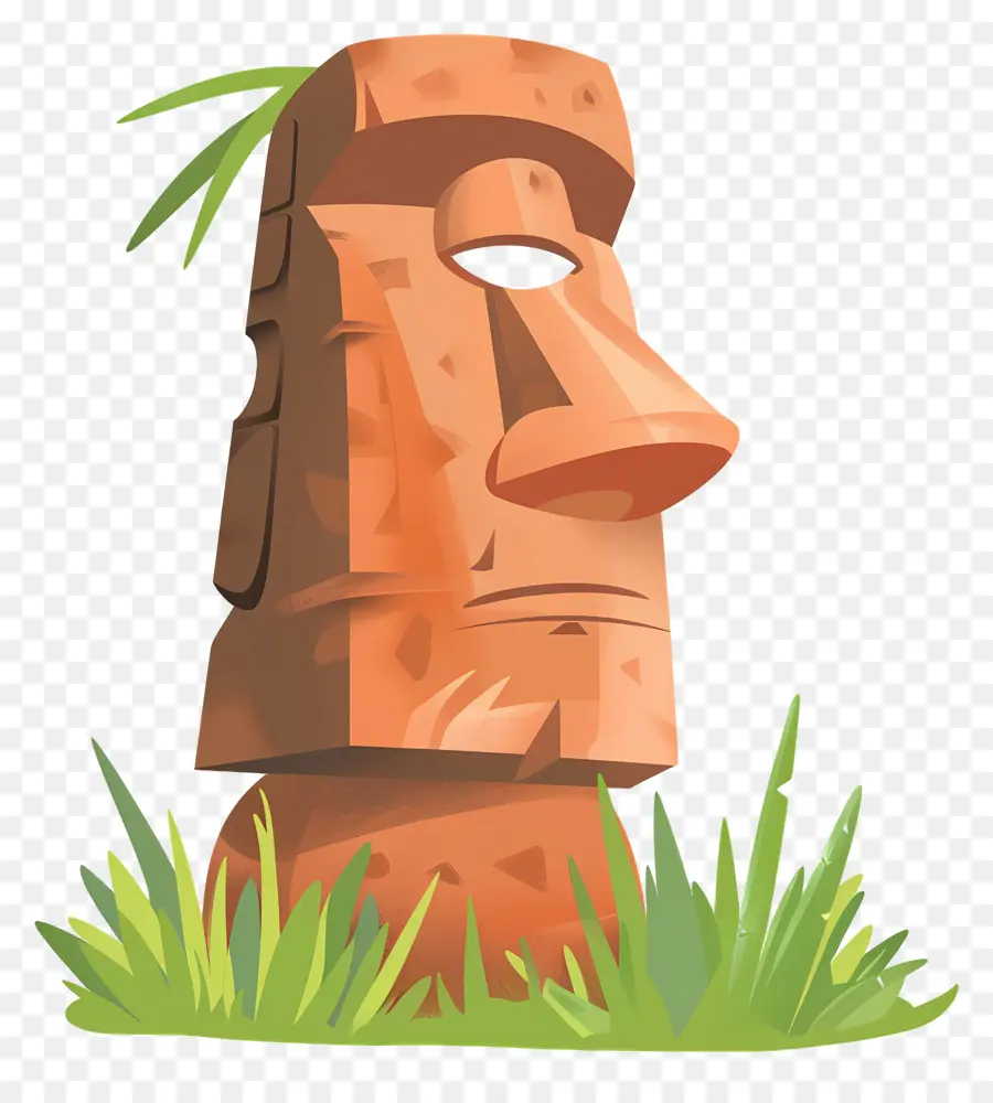 Moái，Estatua De Madera PNG