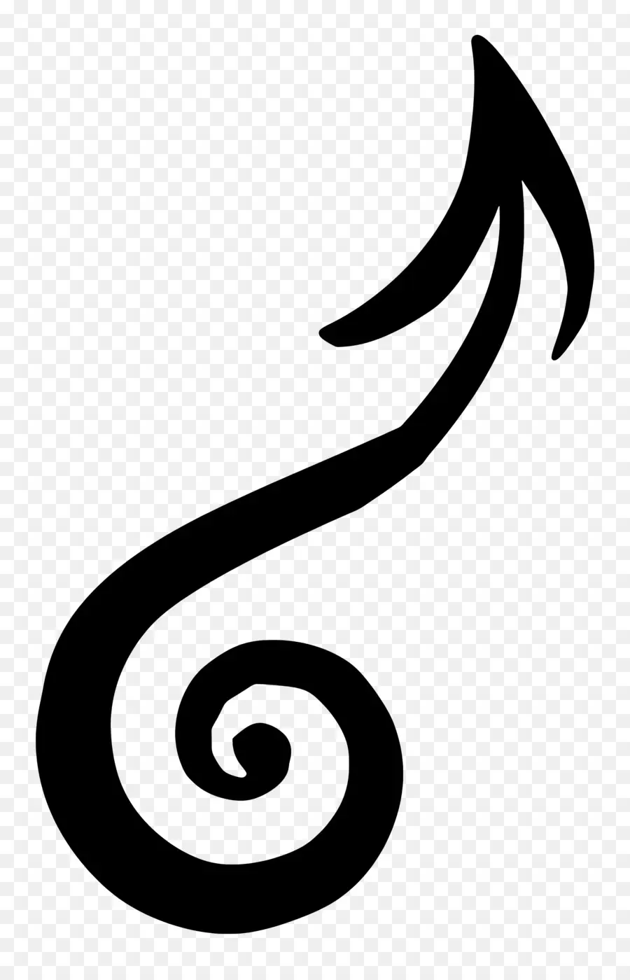 Flecha Espiral，Gancho Negro PNG