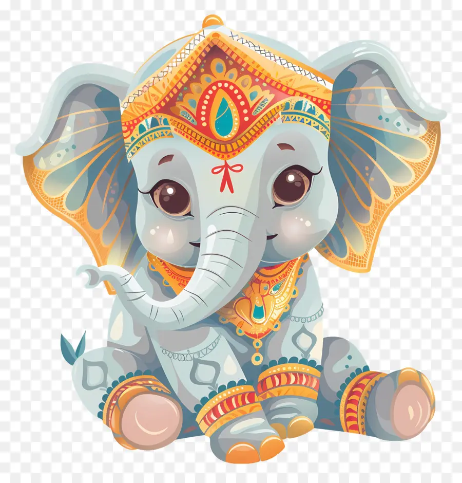 Elefante Indio，Elefante Decorado PNG