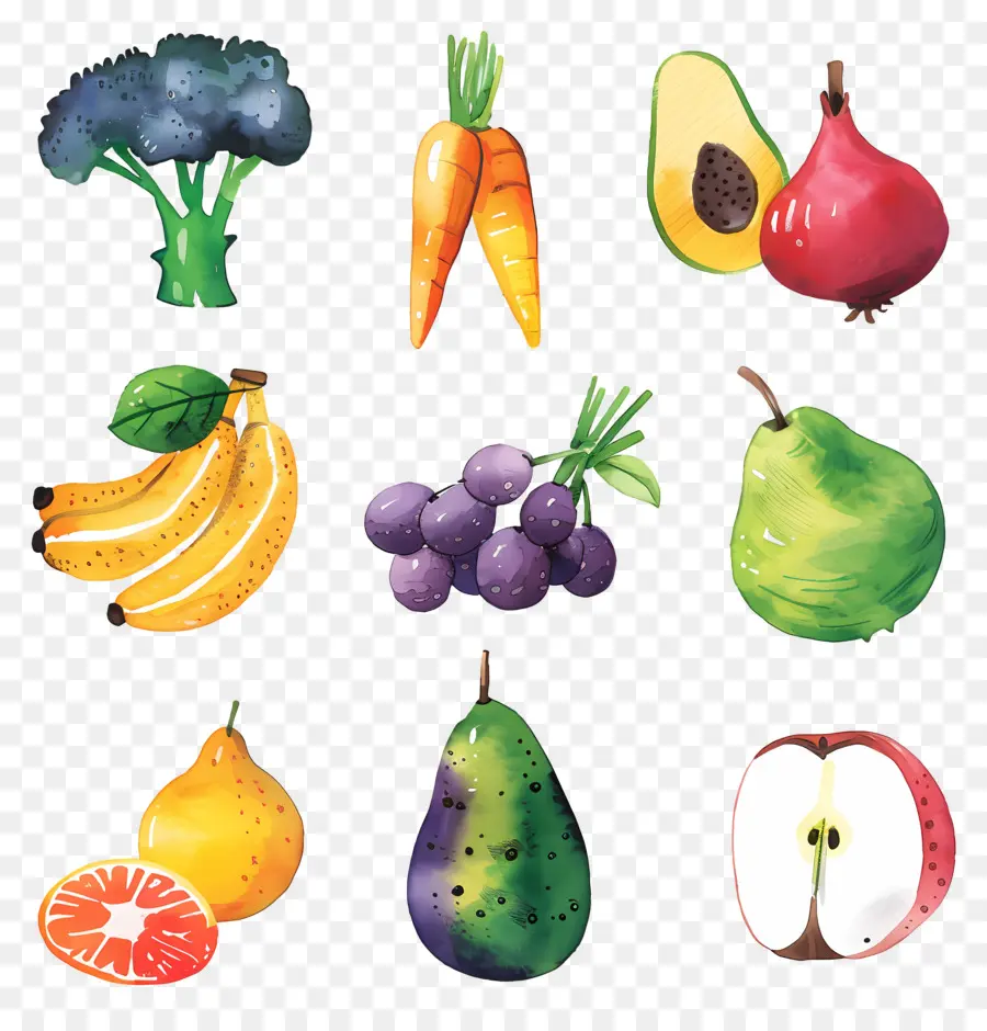 Verduras Y Frutas，Frutas Y Verduras PNG