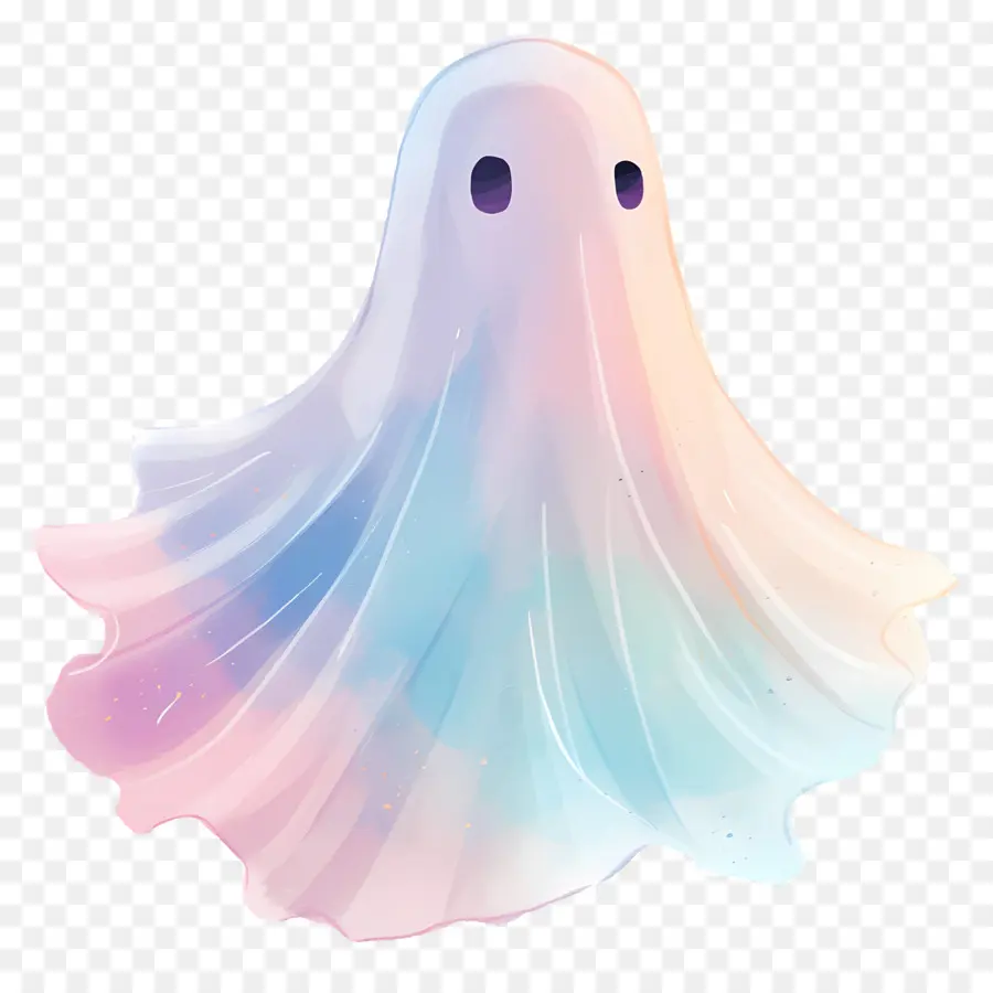 Fantasma De Dibujos Animados，Fantasma Colorido PNG