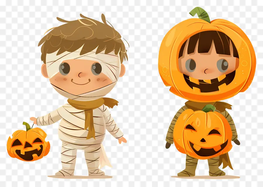 Niños De Halloween，Niños Disfrazados PNG