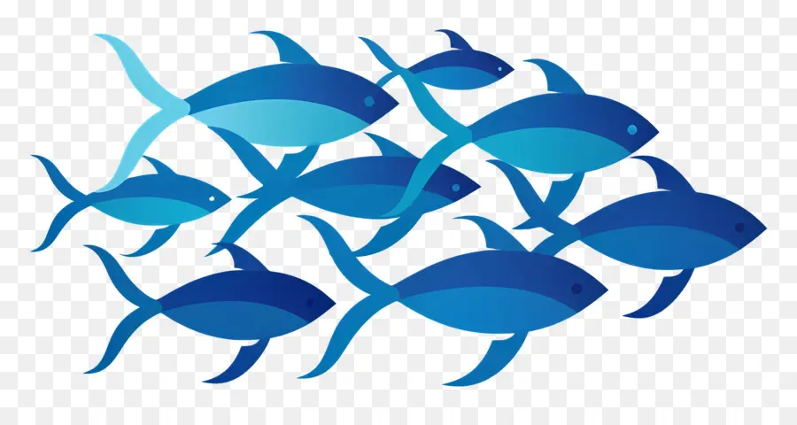 Grupo De Peces，Pescado Azul PNG