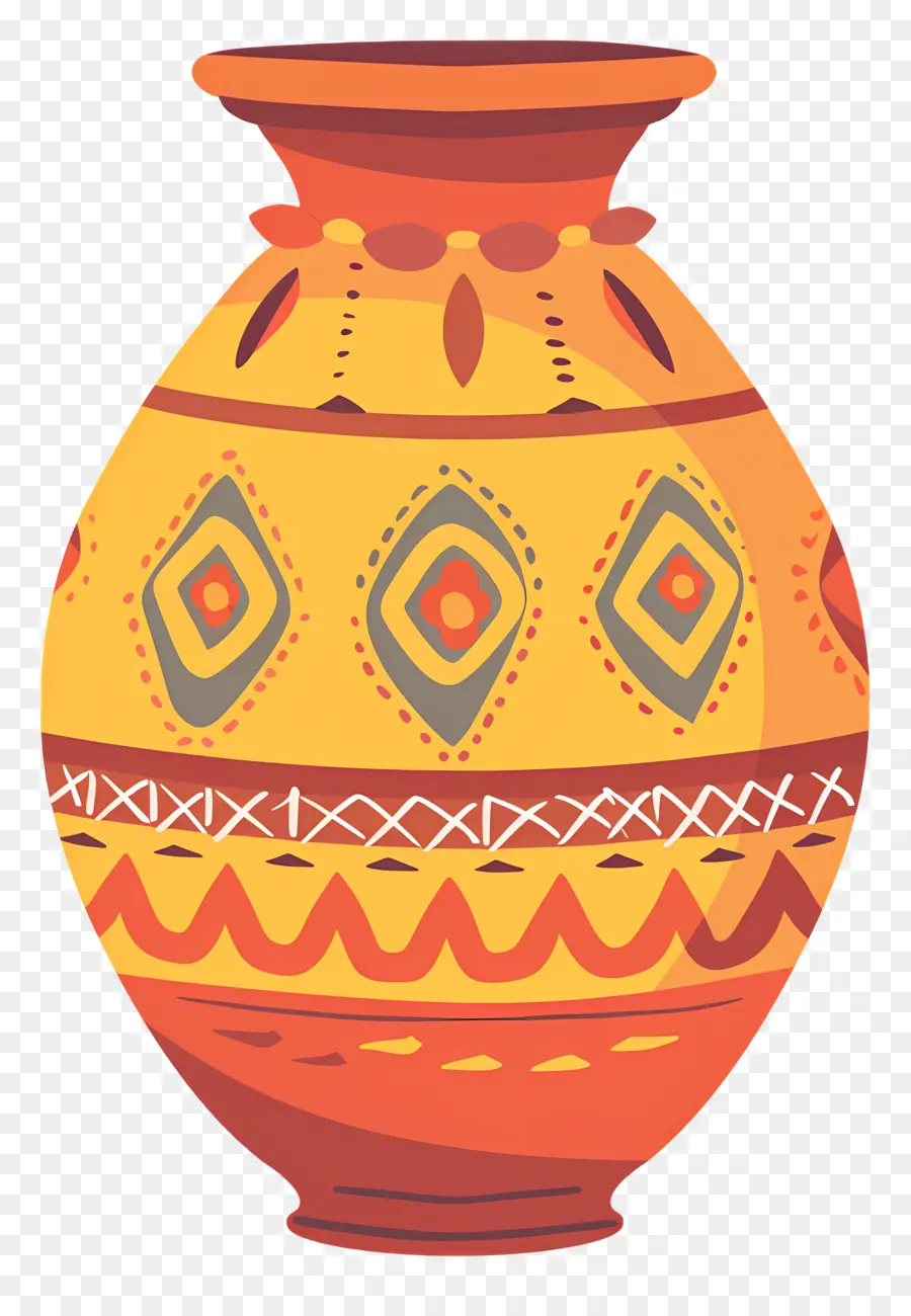 Olla De Barro India，Florero Decorativo PNG