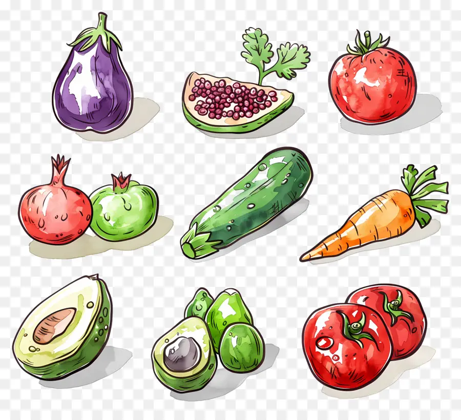 Verduras Y Frutas，Frutas Y Verduras PNG