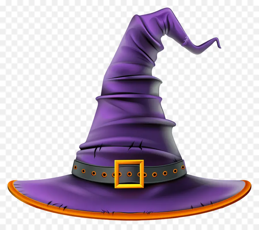 Gorra De Halloween，Sombrero De Bruja Morado PNG