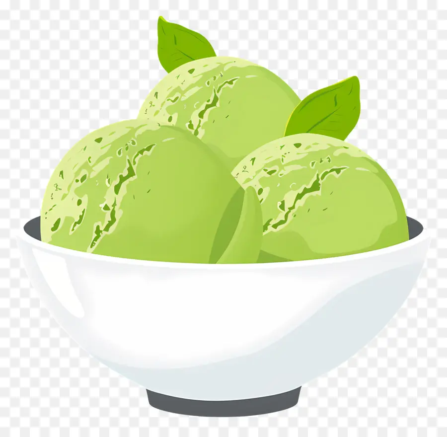 Helado De Matcha，Helado Verde PNG