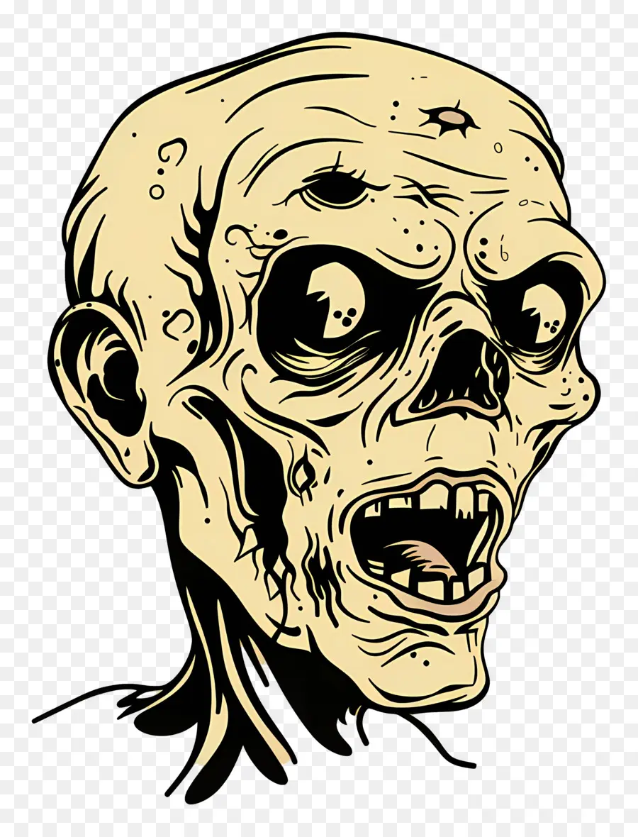 Cabeza De Zombie，Cara De Zombi PNG