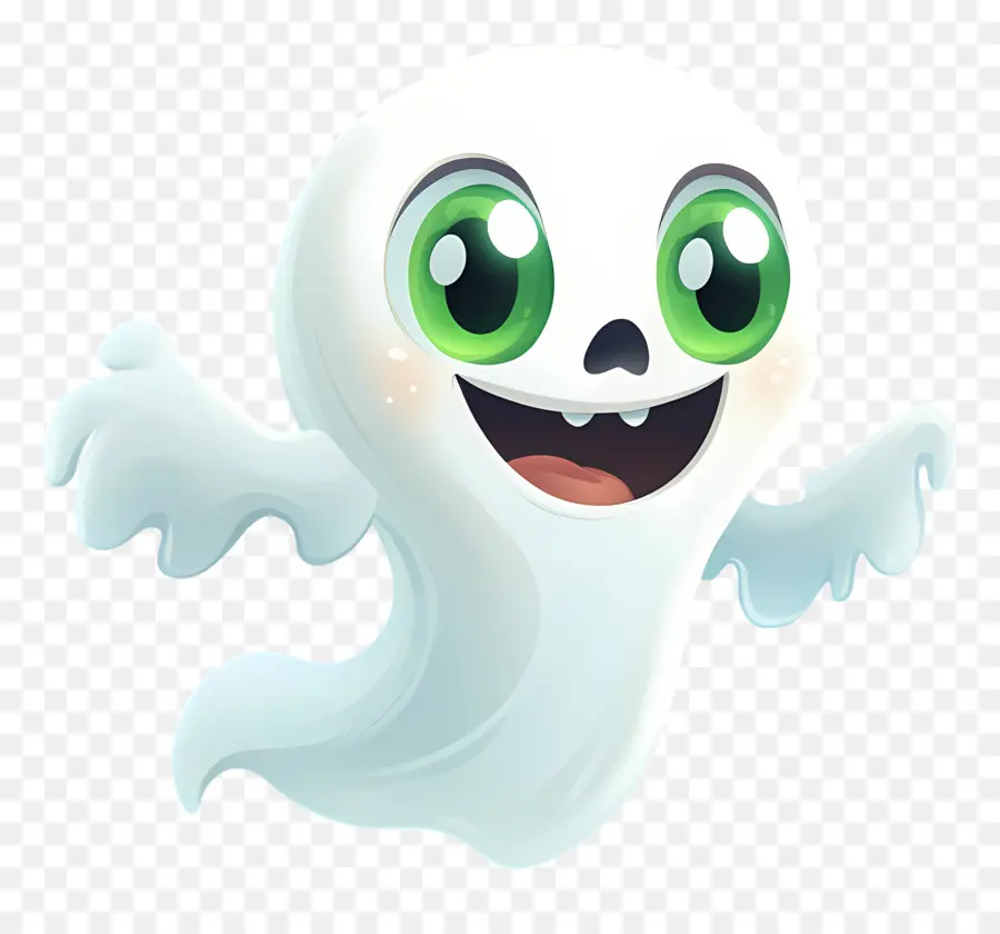 Fantasma De Dibujos Animados，Fantasma Feliz PNG