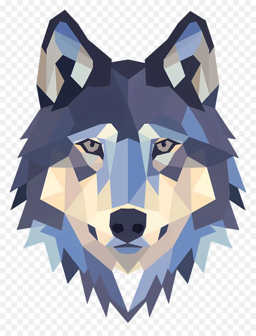 Cabeza De Lobo，Lobo Geométrico PNG