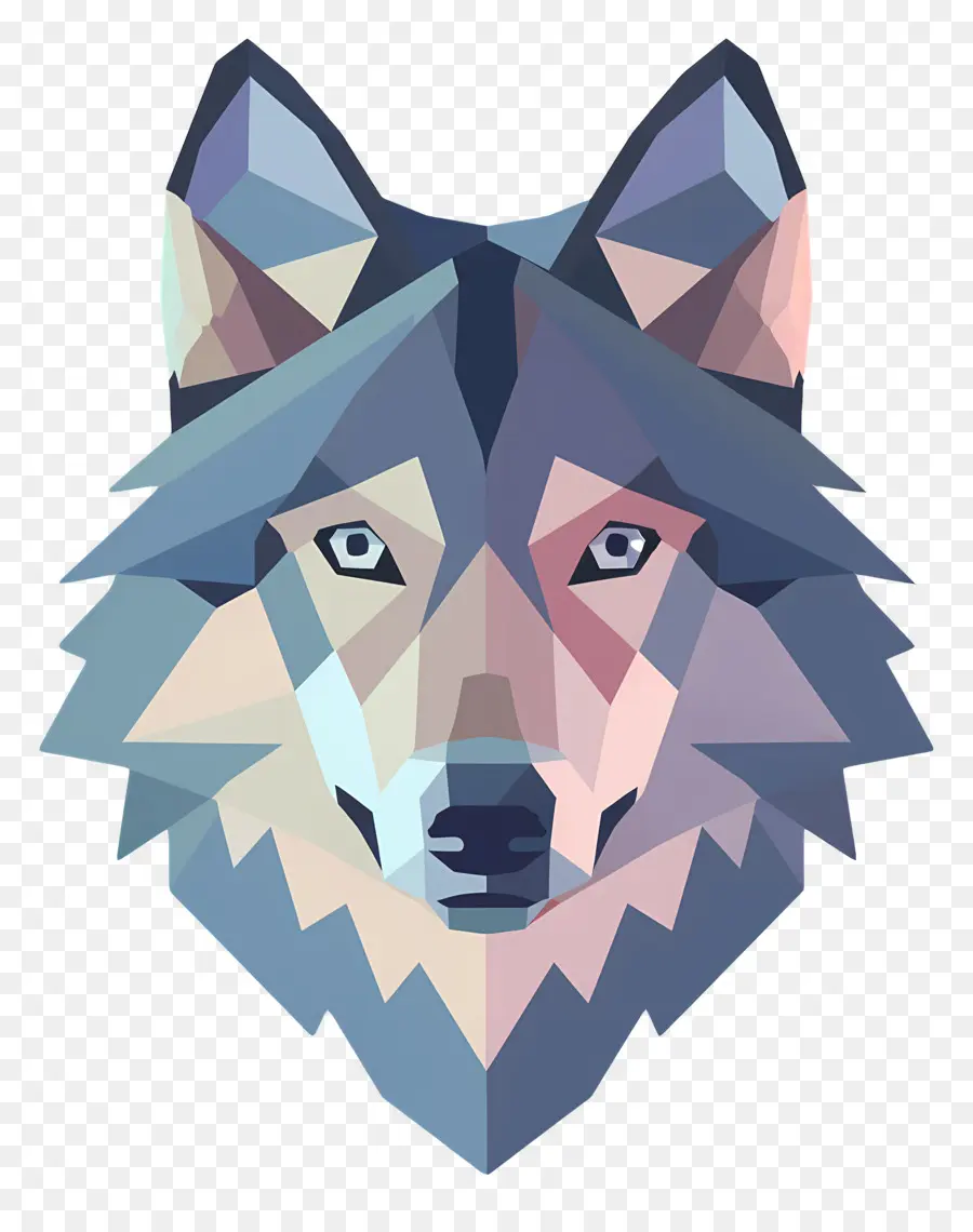 Cabeza De Lobo，Lobo Geométrico PNG