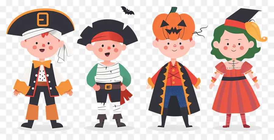 Niños De Halloween，Niños Disfrazados PNG