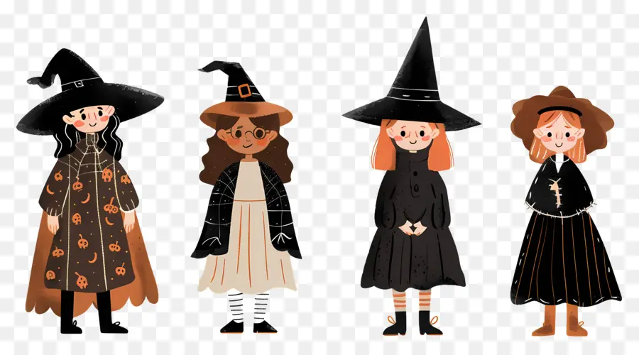 Niños De Halloween，Niños Con Disfraces De Halloween PNG