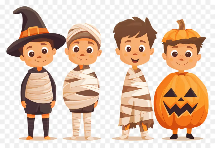 Niños De Halloween，Disfraces De Halloween PNG