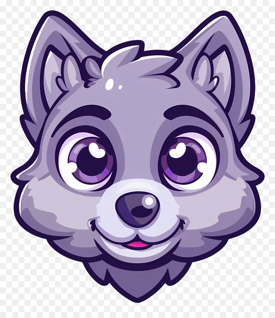 Cabeza De Lobo，Perro De Dibujos Animados PNG