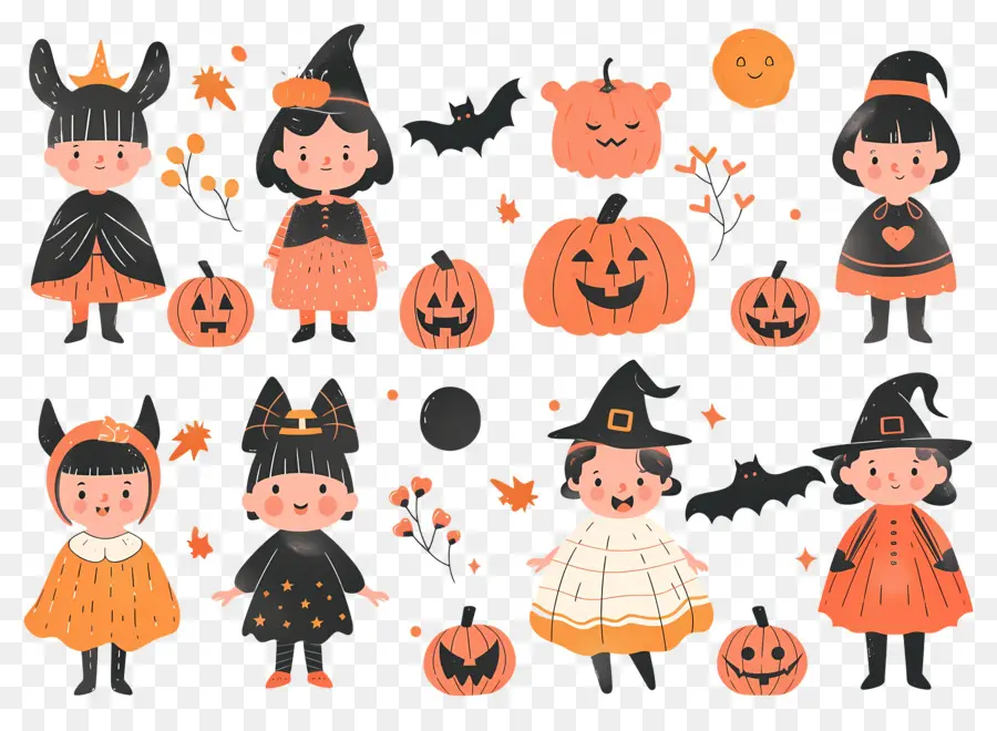 Niños De Halloween，Disfraces De Halloween PNG