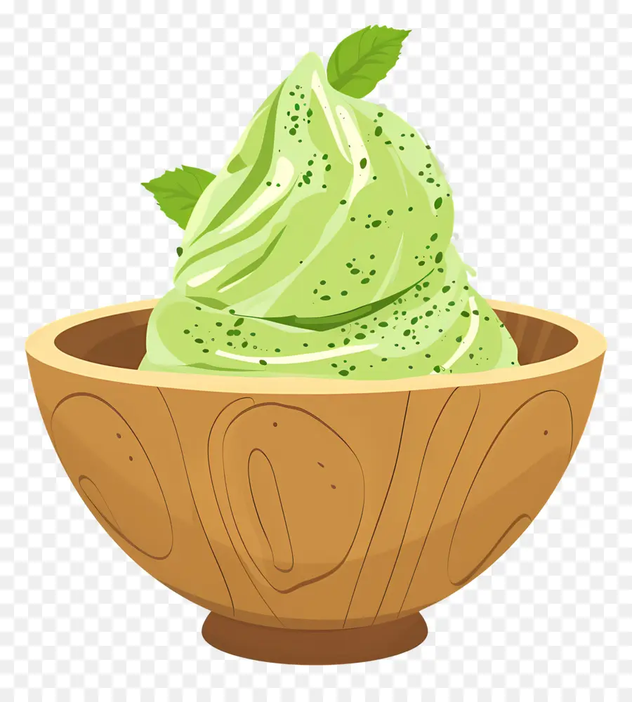 Helado De Matcha，Helado Verde PNG