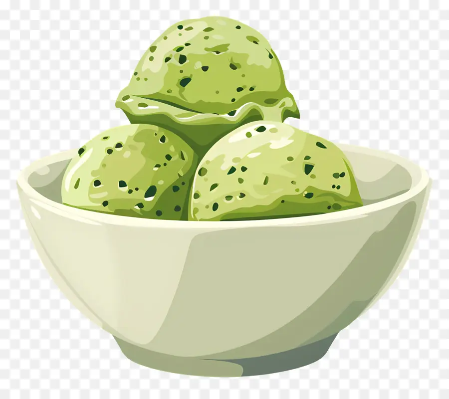 Helado De Matcha，Helado Verde PNG