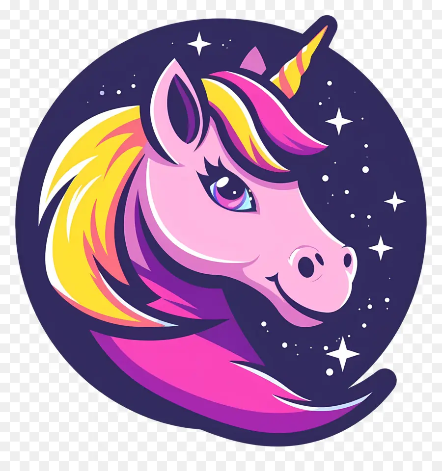 Cabeza De Unicornio，Unicornio De Dibujos Animados PNG