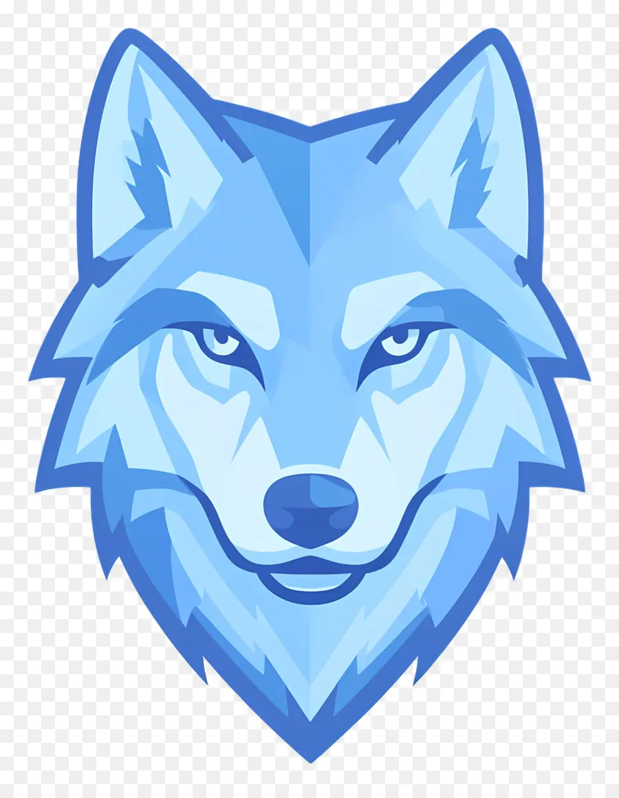 Cara De Lobo，Lobo Azul De Dibujos Animados PNG