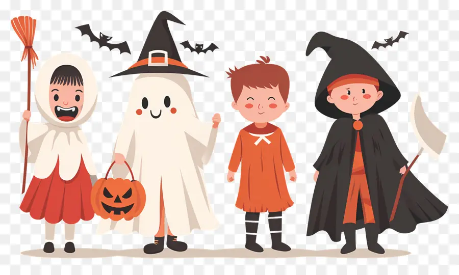 Niños De Halloween，Disfraces De Halloween PNG