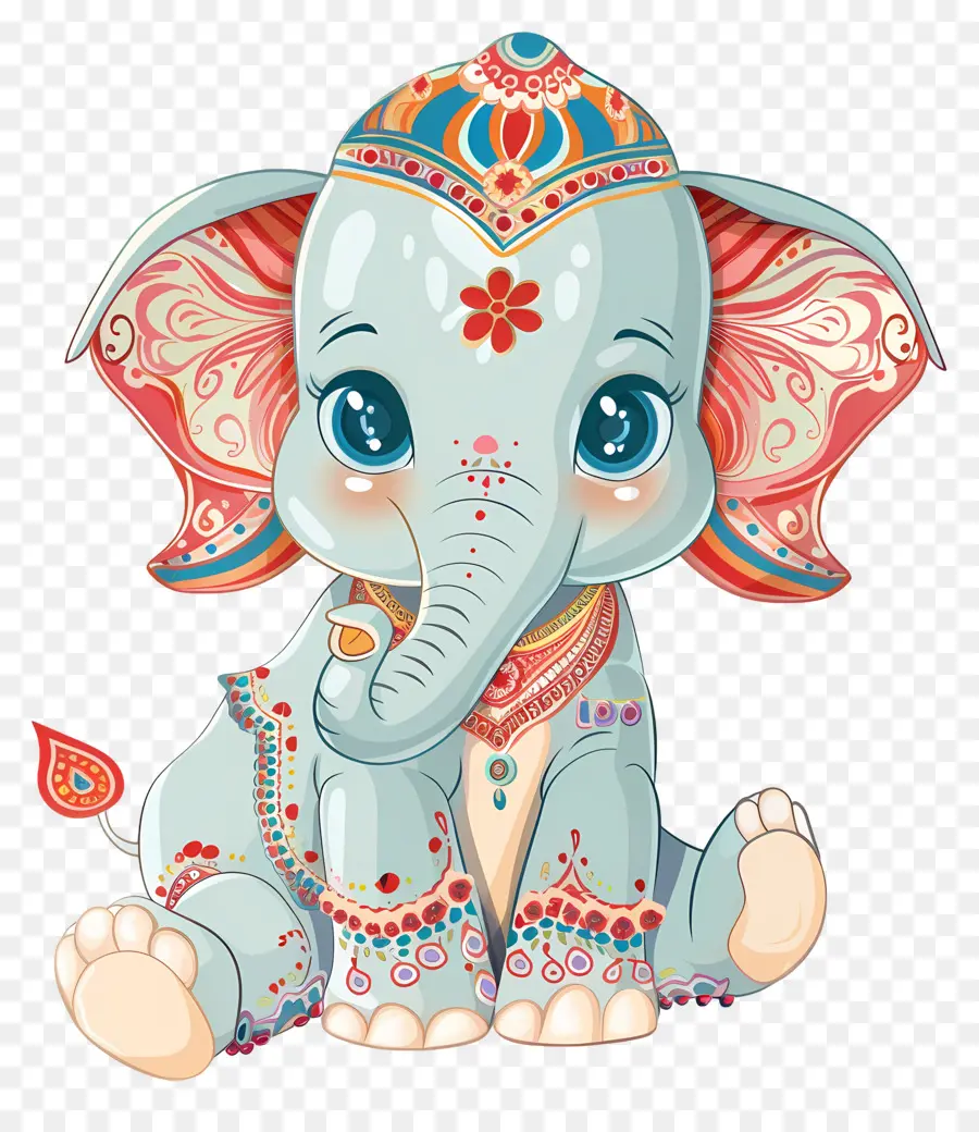 Elefante Indio，Elefante Decorado PNG