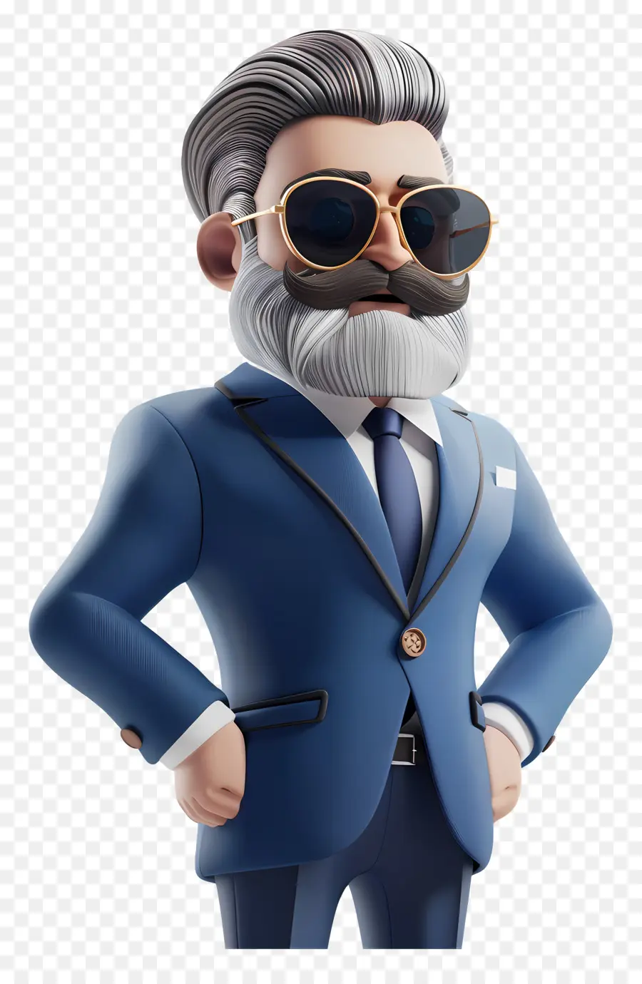 Hombre Genial，Personaje 3d En Traje PNG