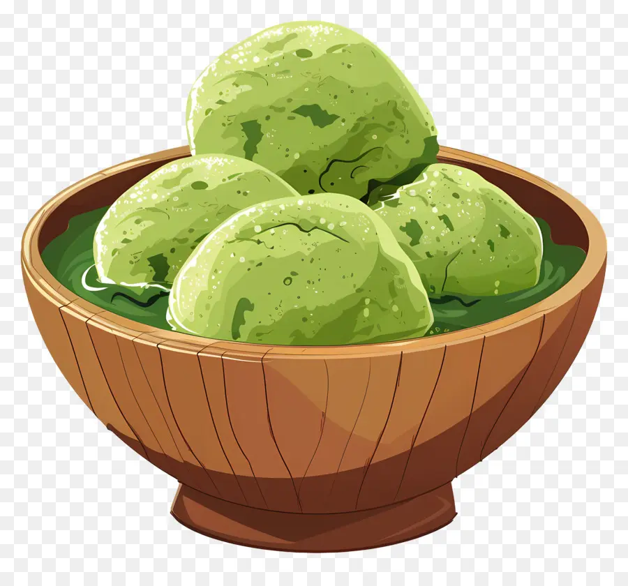 Helado De Matcha，Helado Verde PNG