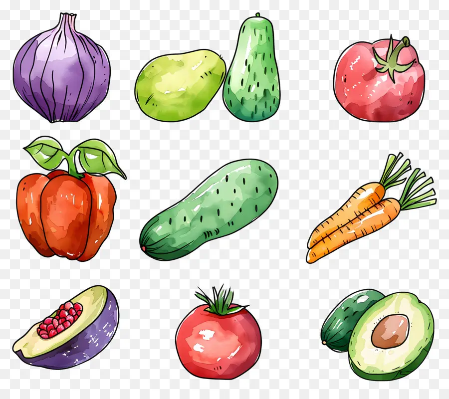 Verduras Y Frutas，Frutas Y Verduras PNG