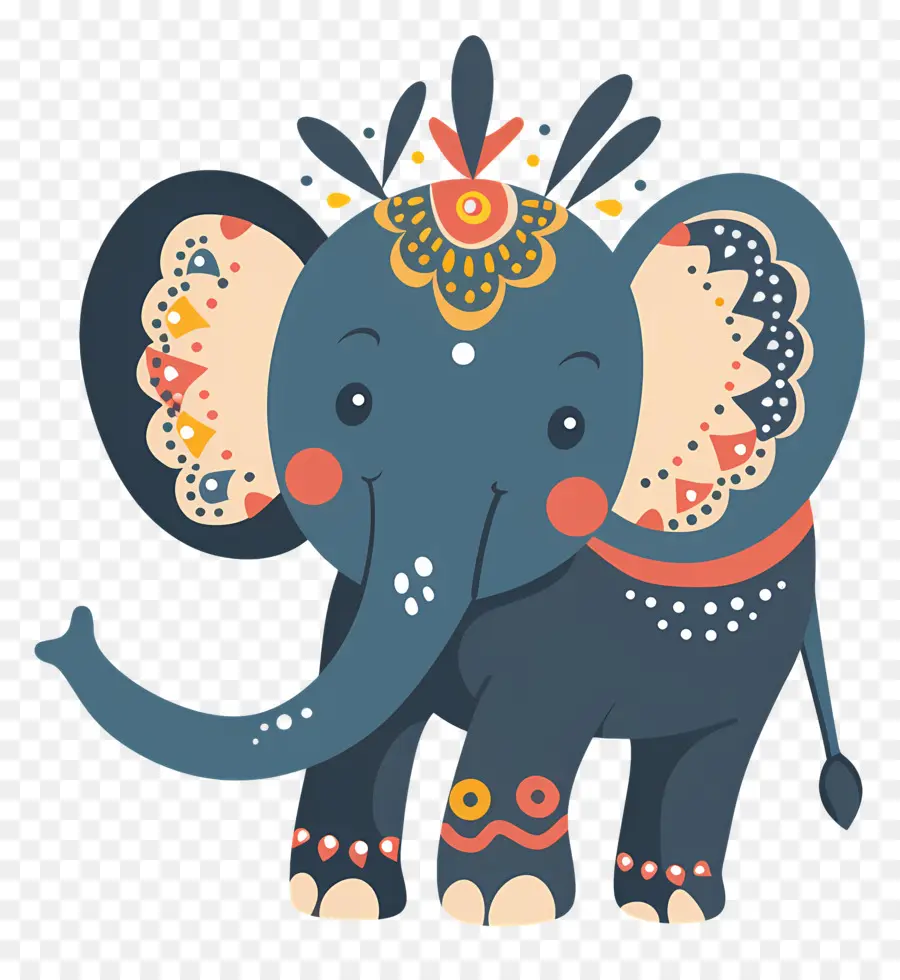 Elefante Indio，Elefante Decorativo PNG