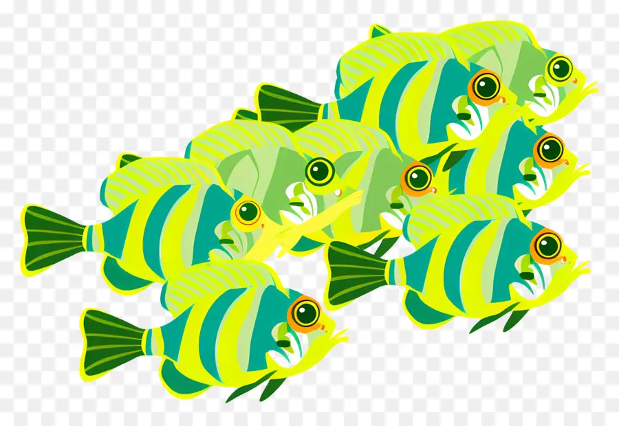 Grupo De Peces，Pez Amarillo PNG