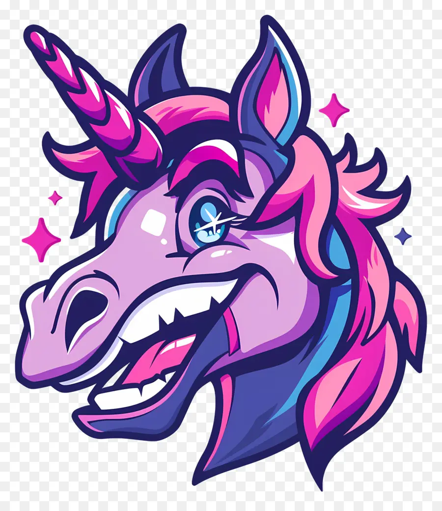 Cabeza De Unicornio，Unicornio De Dibujos Animados PNG