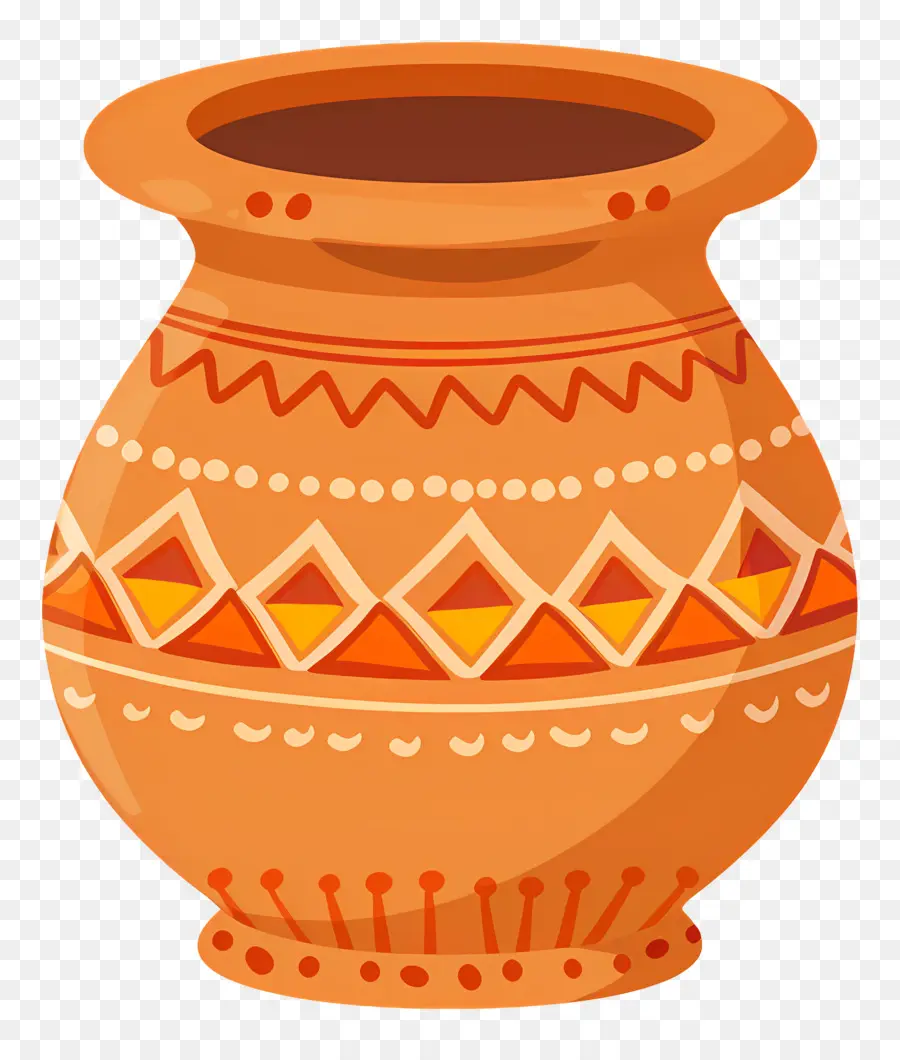 Olla De Barro India，Florero Decorativo PNG