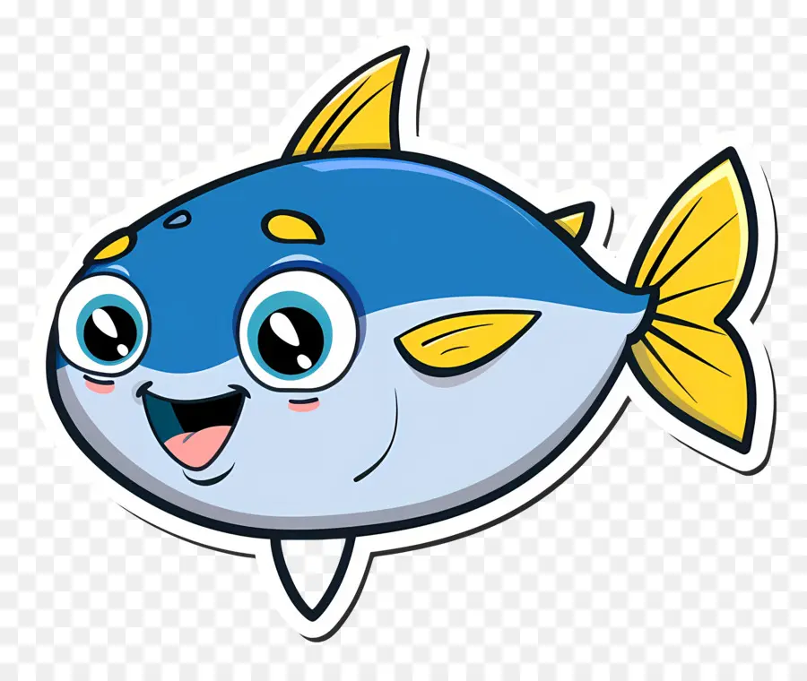 Dibujos Animados De Peces，Pescado Azul PNG