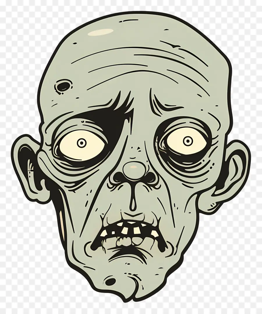 Cabeza De Zombie，Cara De Zombi PNG